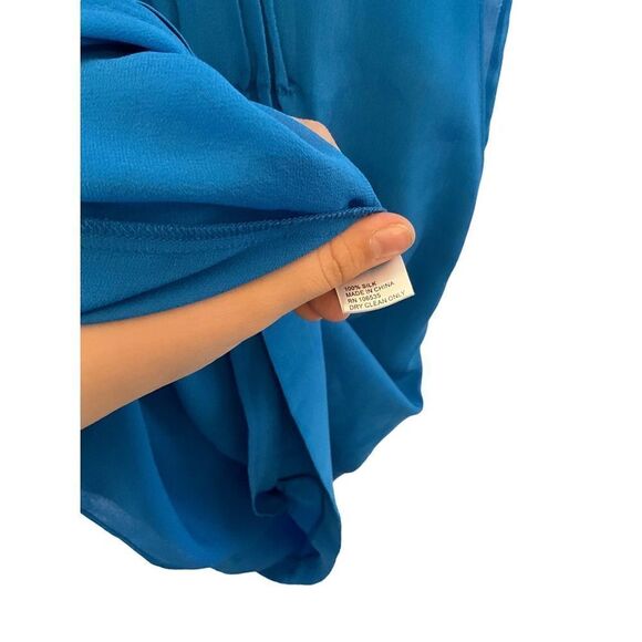 Anthropologie Madison Marcus Bright Blue Silk Dress - Picture 6 of 8